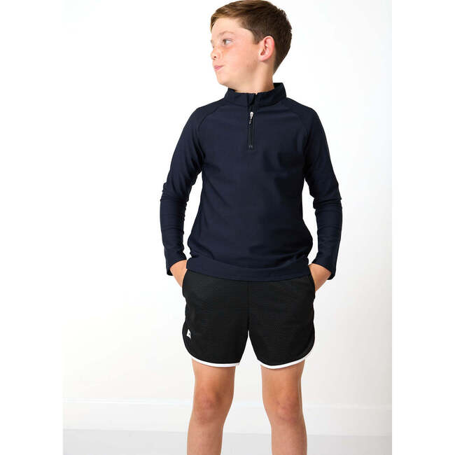 Boys Half Zip, Black - Sweatshirts - 3