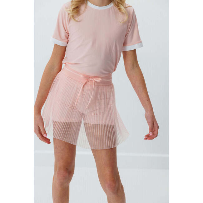 Girls Pleated Skort, Pink - Skirts - 2