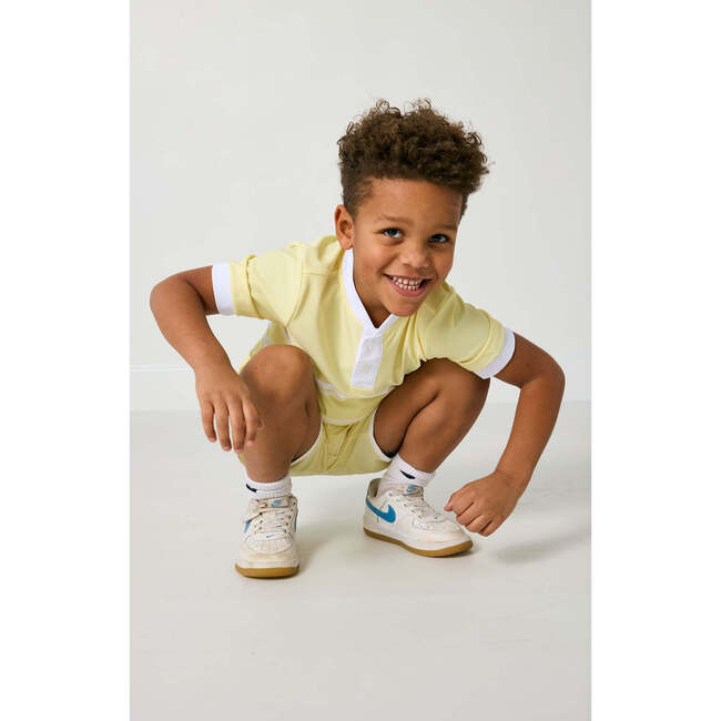 Boys Blade Shirt, Lemon Stripe - Polo Shirts - 4