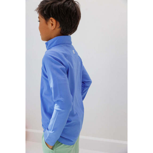 Boys Half Zip, Sky Blue - Sweatshirts - 4