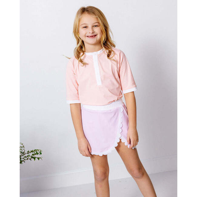 Girls Henley Top, Pink - T-Shirts - 3