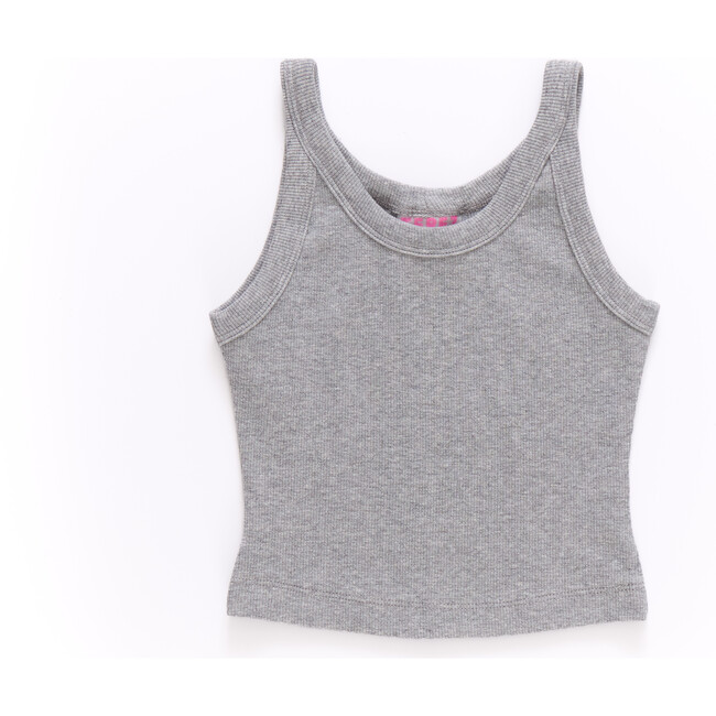 Tween Rib Skinny Strap Tank In Collegiate Gray