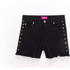 Tween Twill Stud Short In Black - Shorts - 1 - thumbnail