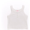 Tween Pointelle Tank In Bright White - Tank Tops - 1 - thumbnail