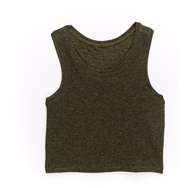Tween TLC Crop Top In Uniform Green