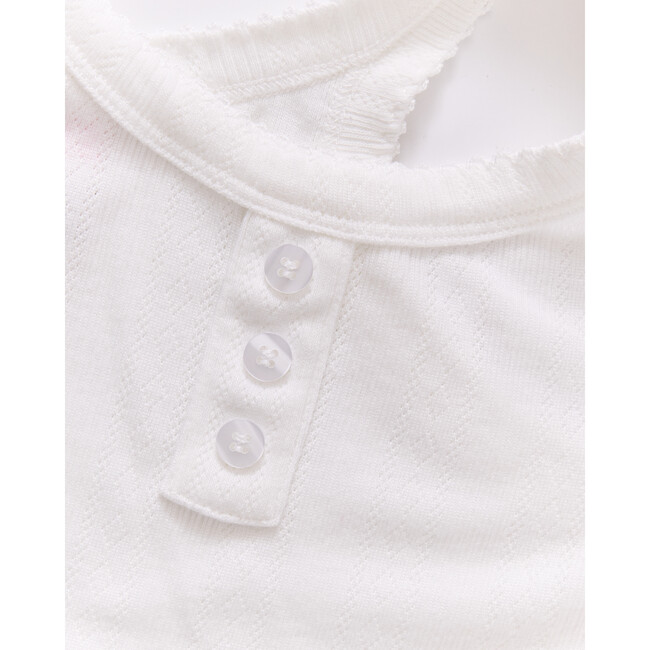 Tween Pointelle Tank In Bright White