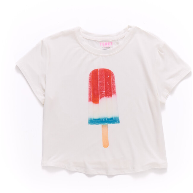Tween Baby Tee With Red, White And Blue Popsicle