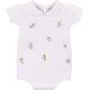 Girls Embroidered Garden Knit Romper White - Rompers - 1 - thumbnail