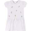 Girls Embroidered Garden Knit Dress White - Dresses - 1 - thumbnail