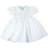 Smocked Rosebud Dress White - Dresses - 1 - thumbnail