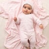 Lux Pointelle Knit Romper w/Hat Pink - Rompers - 3 - thumbnail