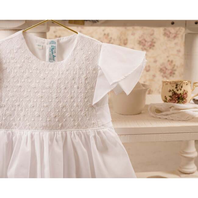 White Elegant Smocked Wedding Dress White - Dresses - 4