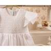 White Elegant Smocked Wedding Dress White - Dresses - 4