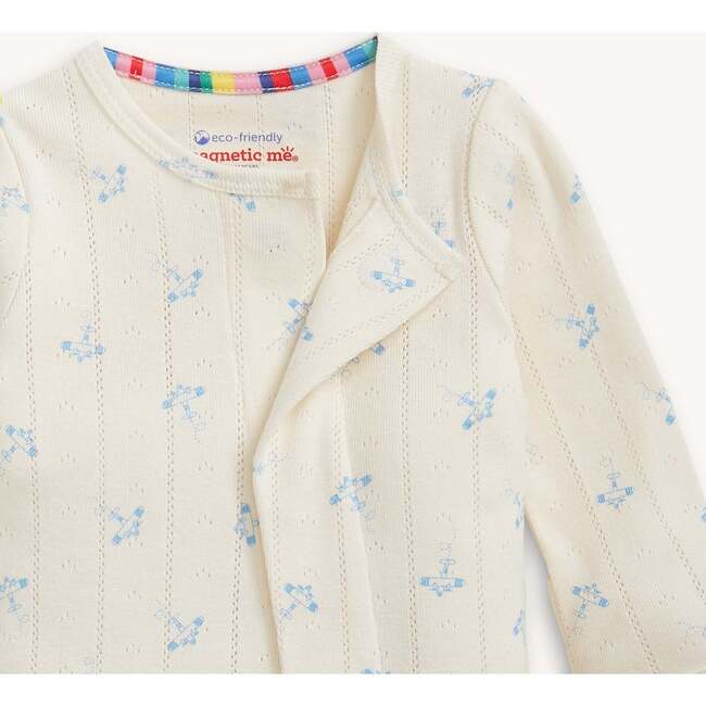 Airplanes Pointelle Magnetic Footie