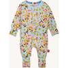 Seraphina Modal Magnetic Convertible Coverall With Ruffles - Footie Pajamas - 2