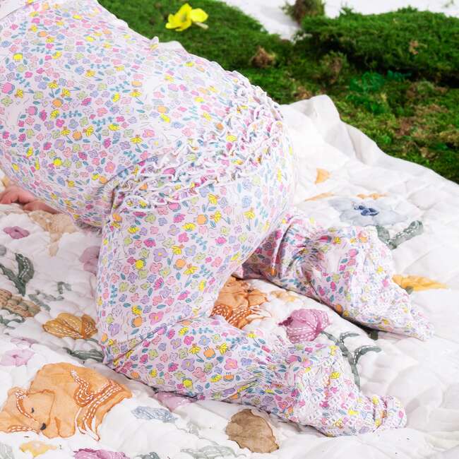 Bunny Blossom Modal Magnetic Ruffle Footie - Footie Pajamas - 3