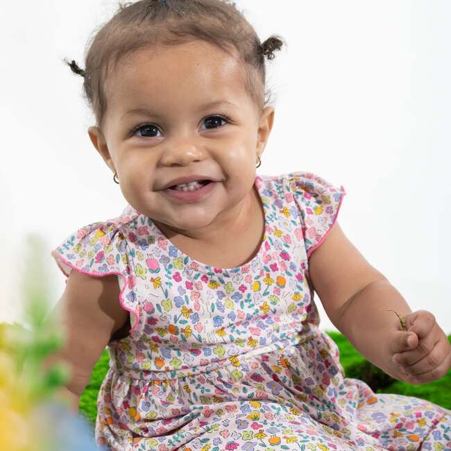 Bunny Blossom Modal Flutter Sleeve Drs W Bloomer - Dresses - 3