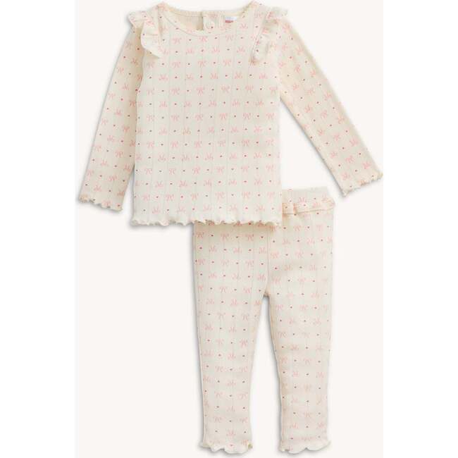 Heart & Bow Pointl Magnet  L/S Long Pants Pj
