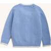 Crew Neck Cardigan W Tipping Light Blue - Cardigans - 3