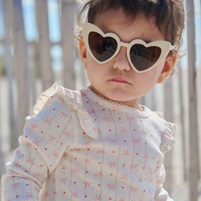 Heart & Bow Pointl Magnet  L/S Long Pants Pj - Mixed Apparel Set - 3