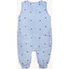 Seersucker Stripe Stars Sleeveless Pant Romper - Rompers - 4