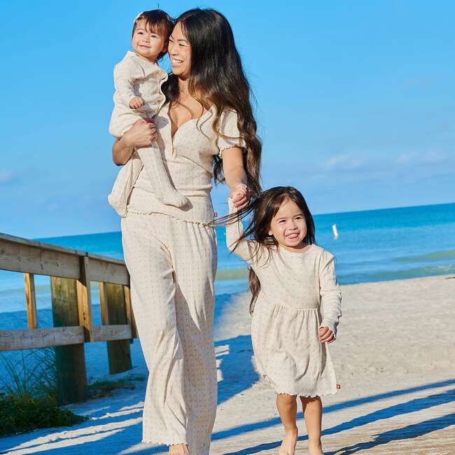 Heart & Bow Pointelle Magnetic Girls Dresss - Dresses - 4