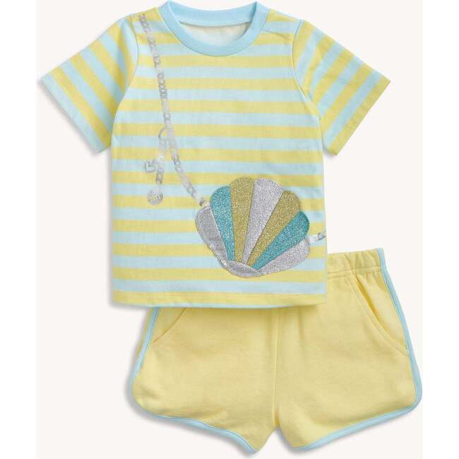 Fidget S/S Tee + Short Set, Shell Bag