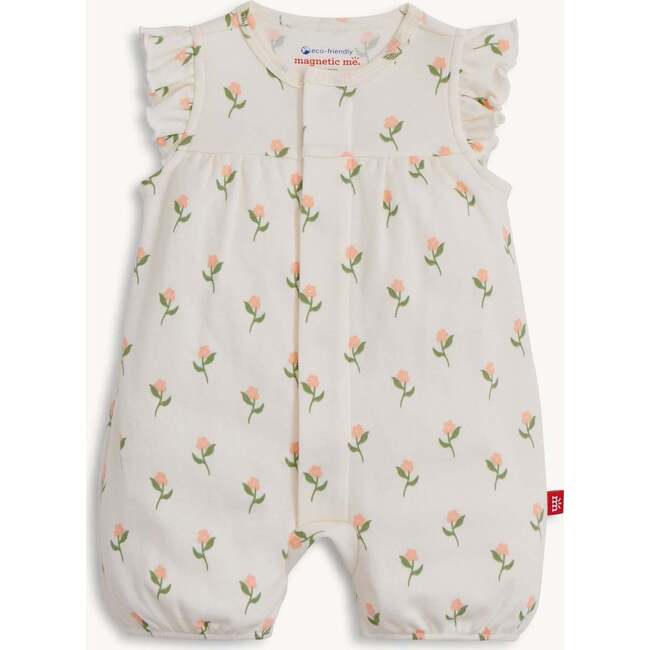 Floral Chicken Tender Org Cot Magnetic Romper