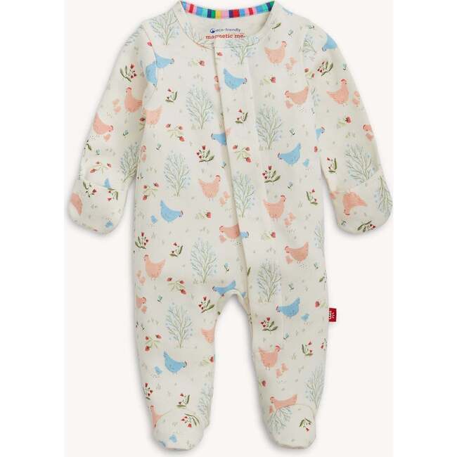 Chicken Tender Org Cot Magnetic Footie - Footie Pajamas - 4