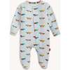 Crocodile Colrpop Blue Modal Magnetic Footie - Footie Pajamas - 1 - thumbnail
