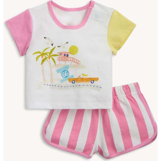 Santa Monica Clrblock S/S Tee + Short Set