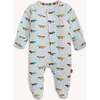 Crocodile Colrpop Blue Modal Magnetic Footie - Footie Pajamas - 2