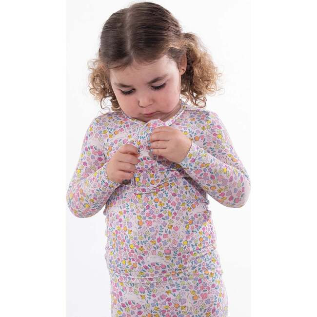 Bunny Blossom Modal Mag  Ls Long Pants Pj Set - Pajamas - 3