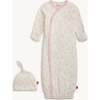 Tiny Tides Pk Org Cot Magnetic Gown + Hat Set - Nightgowns - 2