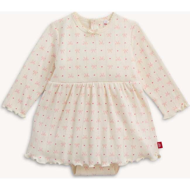 Heart & Bow Pointelle Magnetic Bodysuit Dresss