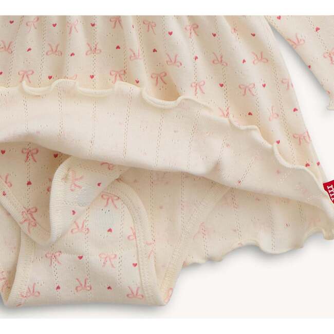 Heart & Bow Pointelle Magnetic Bodysuit Dresss