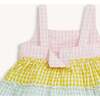 Multi Gingham Woven Tiered Dresss W Bloomer - Dresses - 2