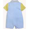 Multi Gingham Woven Collar Short Romper - Rompers - 4