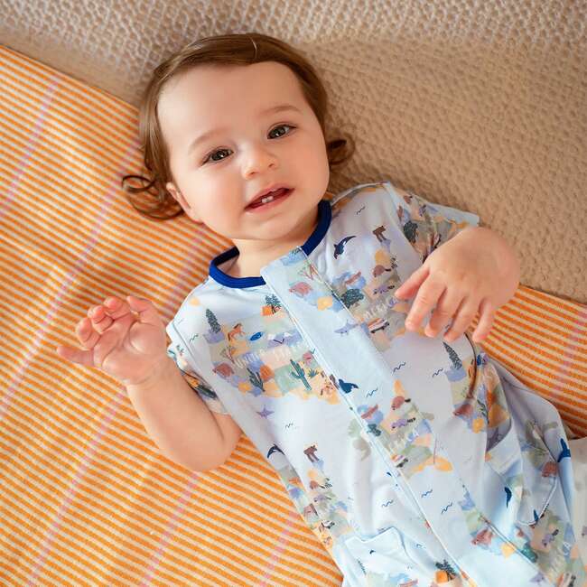 America The Beautiful Modal Mag S/L Pant Romp - Rompers - 5