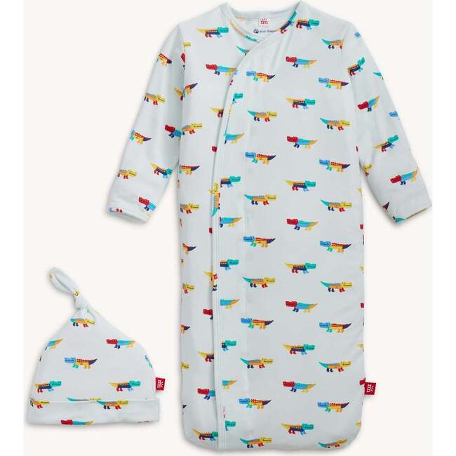 Crocodile Colrpop Bl Modal Magnet Gown + Hat