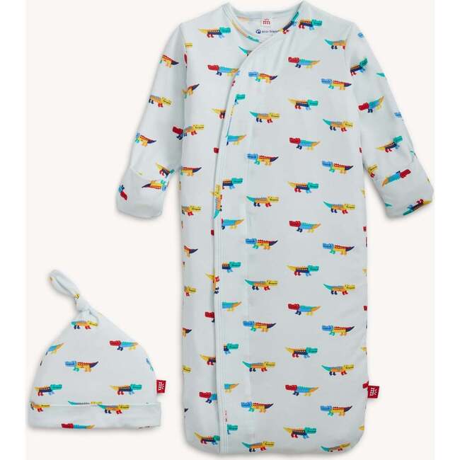 Crocodile Colrpop Bl Modal Magnet Gown + Hat