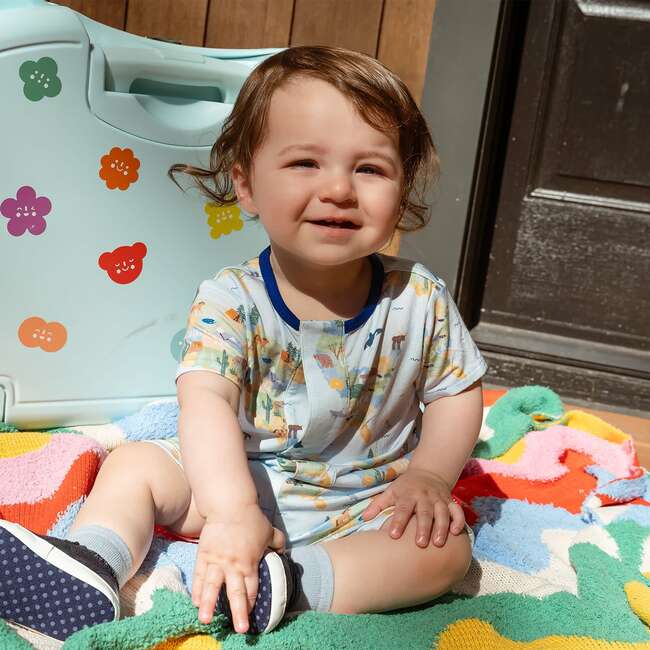 America The Beautiful Modal Mag S/L Pant Romp - Rompers - 6