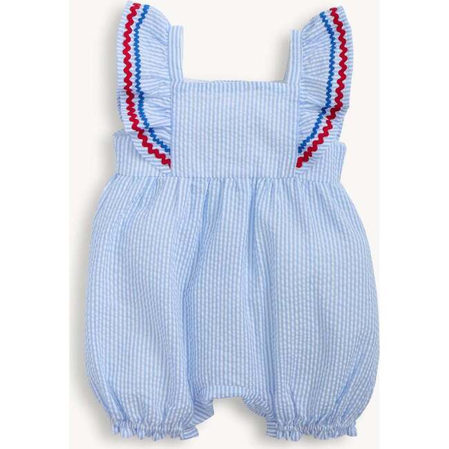 Seersucker Stripe Flutter Sleeve Romper