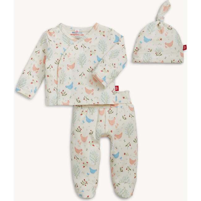 Chicken Tender Org Cot Magnetic Kimono Set