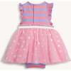 Shell Pink Strp Flutter Sleeve Tutu Bodysuit Dresss - Dresses - 3