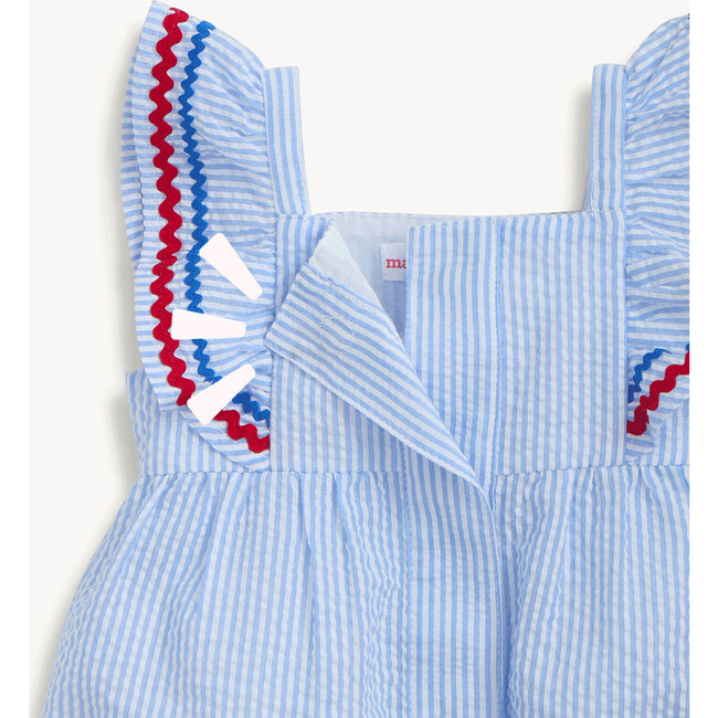 Seersucker Stripe Flutter Sleeve Romper