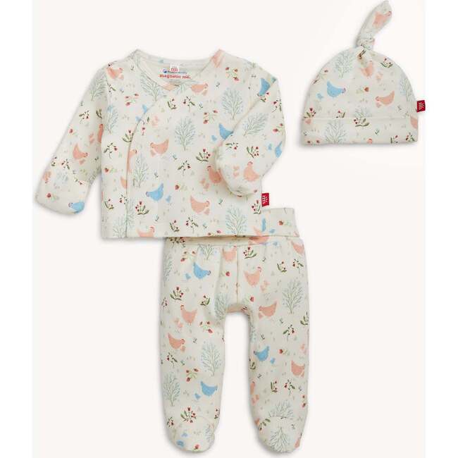 Chicken Tender Org Cot Magnetic Kimono Set