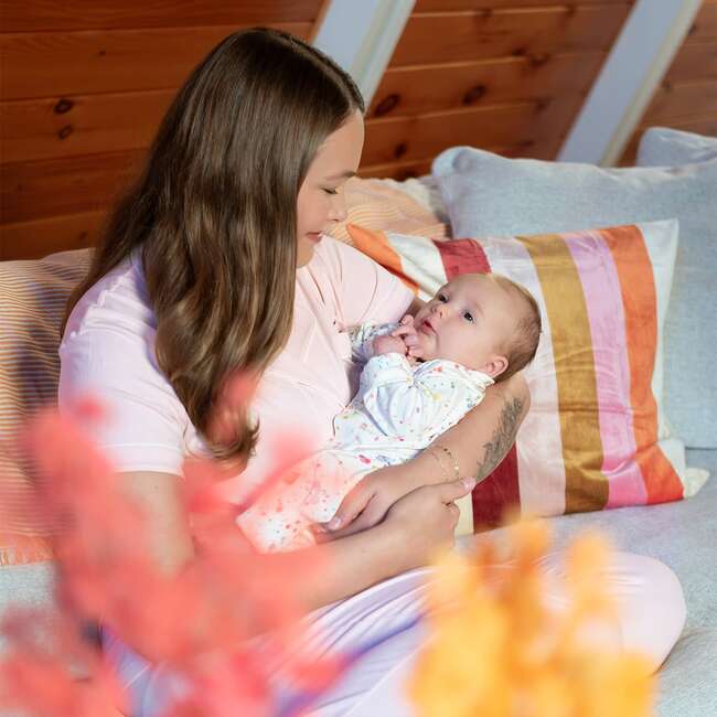 Happy Holi Hues Modal Magnetic Convertible Coverall - Footie Pajamas - 5