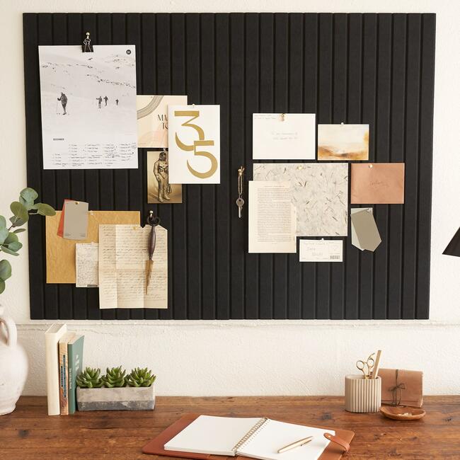 Large Felt Bulletin Board, Black