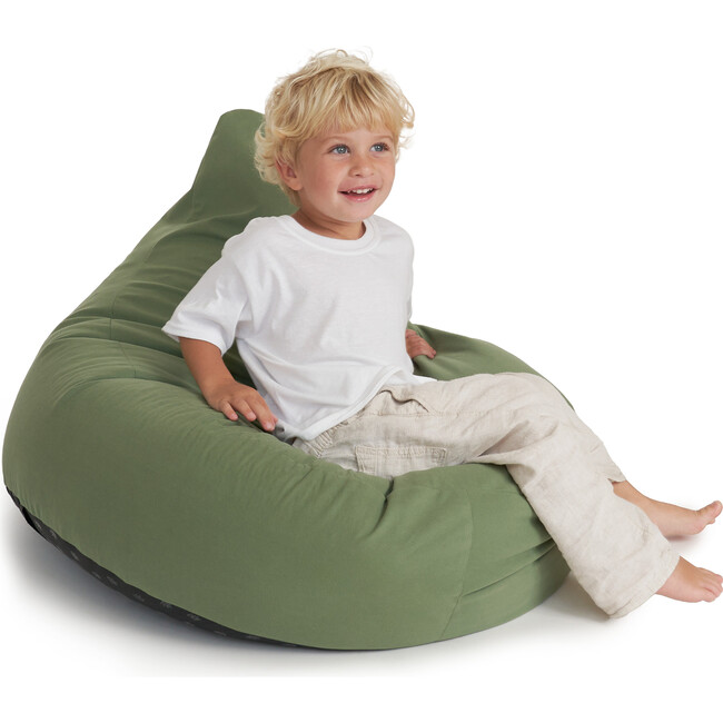 Stuffed Animal Storage Bean Bag Chair Cover for Kids, Sage